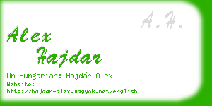 alex hajdar business card