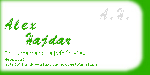 alex hajdar business card